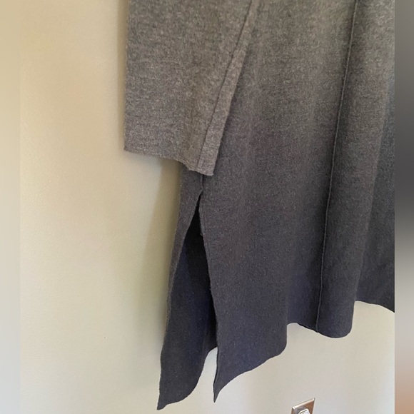 EILEEN FISHER Shawl Collar Kimono Jacket in Ombre Boiled Wool Ash/Black S/M - Picture 7 of 9